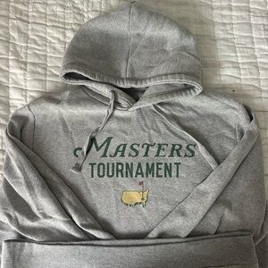 Masters Gray Hoodie with Green and Gold Accents